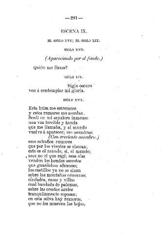 Escena IX. El siglo XVII, el Siglo XIX