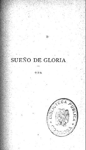 Sueño de Gloria. Oda
