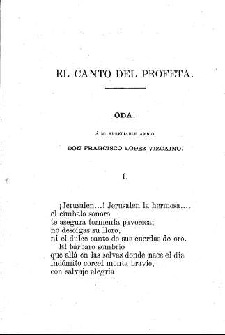El canto del Profeta. Oda