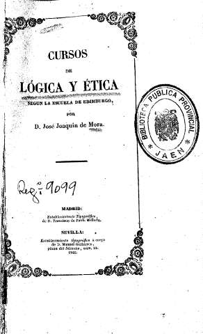 Cursos de Lógica y Ética según la Escuela de Edimburgo