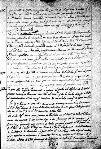 En el año de 1828 se separo la Capilla del Sagrario de ntra Iglesia qe. estaba indecentisima ...