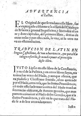 Advertencia al lector