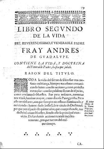 LIBRO SEGUNDO ... contiene la vida, y doctrina del Venerable Padre, hasta que jubilo.