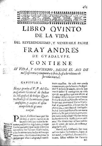 LIBRO QUINTO ... contiene su vida, y govierno, desde el año de mil seiscientos y cinquenta y siete, hasta los ultimos de su vida mortal