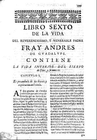 LIBRO SEXTO ... contiene la vida interior del siervo de Dios, y su muerte.