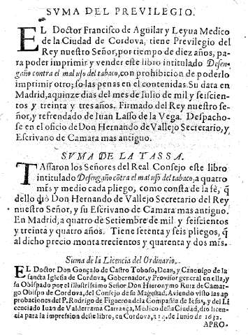Suma del privilegio. Suma de la Tassa. Suma de la Licencia del Ordinario