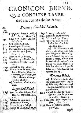 Cronicon breve que contiene la verdadera cuenta de los años