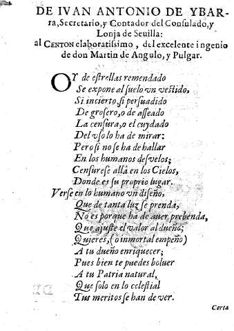 De Ivan Antonio de Ybarra, Secretario, y Contador del Consulado y Lonja de Sevilla