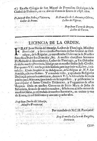Licencia de la Orden