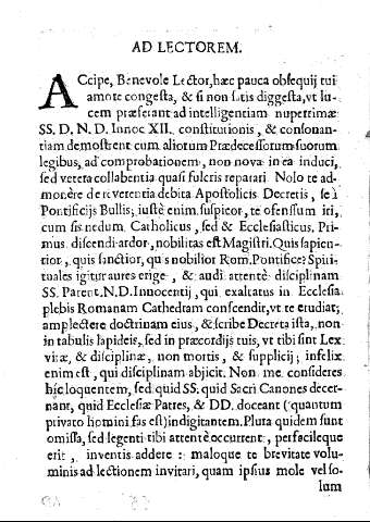 Ad lectorem