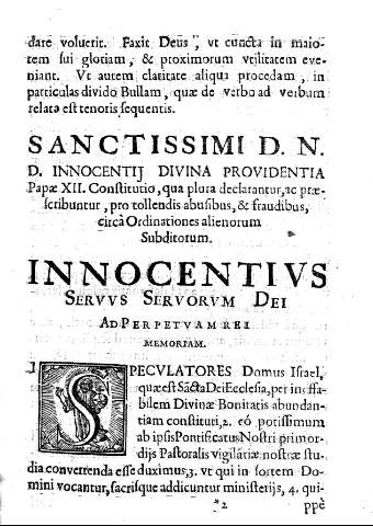 Sanctissimi D.N.D. Innocentij Divina Providentia Papa XII ...