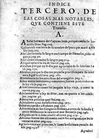 Indice tercero, de las cosas mas notables, que contiene este Tratado.