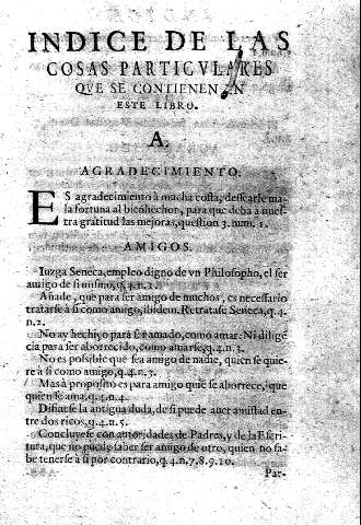Indice de las cosas particulares que se contienen en este libro