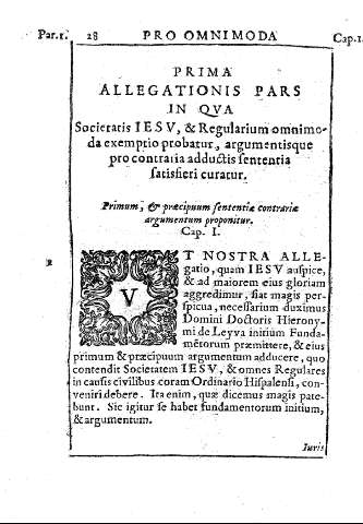 Prima Allegationis.