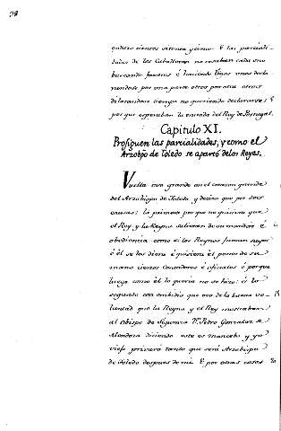 Capitulo XI. Profiguen las parcialidades, y como el Arzobpo de Toledo se apartó delos Reyes