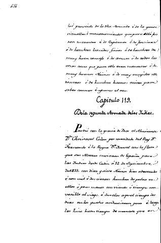 Capitulo 119. Dela segunda Armada delas Yndias