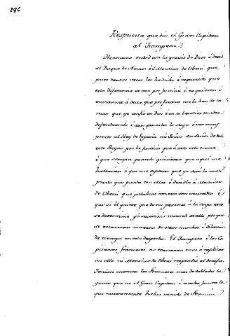 Respuesta que dio el Gran Capitan al Trompeta