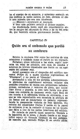 IV. Quien era el embozado que perdió su sombrero