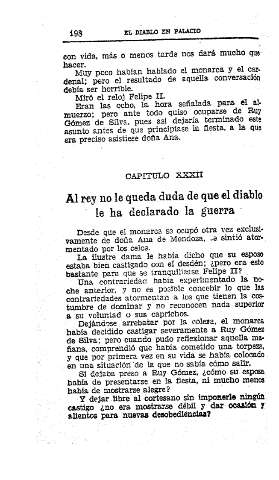 XXXII. Al rey no le queda duda de que el diablo le ha declarado la guerra