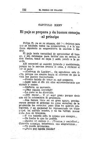 XXXV. El paje se prepara y da buenos consejos al príncipe