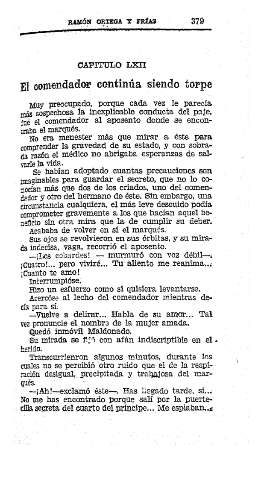 LXII. El comendador continúa siendo torpe