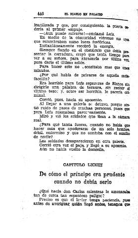 LXXIII. De cómo el príncipe era prudente cuando no debía serlo