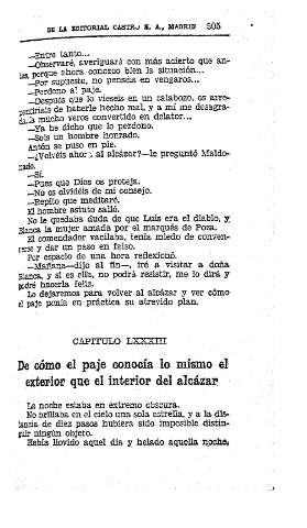 LXXXIII. De cómo el paje conocía lo mismo el exterior que el interior del alcázar