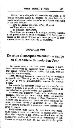 VIII. De cómo el marqués encontró un amigo en el caballero llamado don Juan