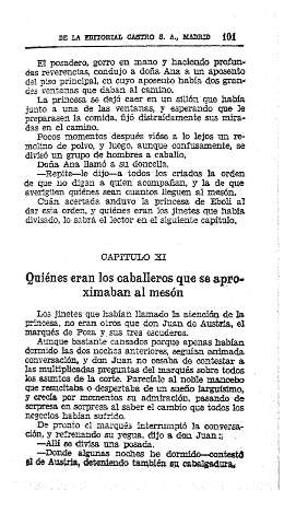 XI. Quiénes eran los caballeros que se aproximaban al mesón