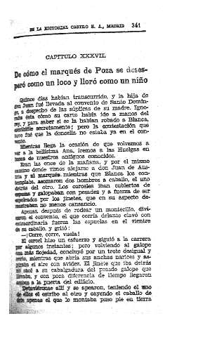 XXXVII. De cómo el marqués de Poza se desesperó como un loco y lloró como un niño