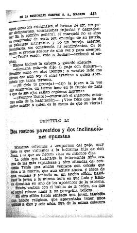 LI. De rostros parecidos y dos inclinaciones opuestas