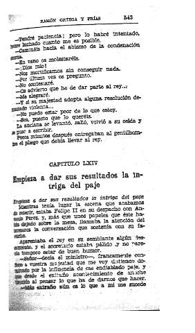 LXIV.Empieza a dar resultados la intriga del paje