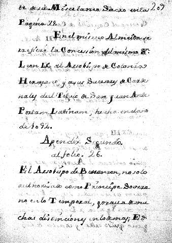Apendix Segundo alfolio. 26