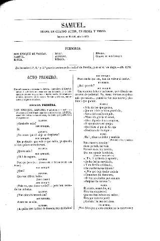 Samuel. Drama en cuatro actos, en prosa y en verso
