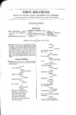 Simón Bocanegra. Drama en cuatro actos, precedido de un prólogo