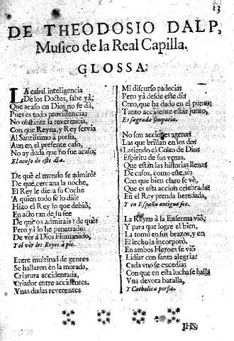 De Theodosio Dalp, Musico de la Real Capilla.