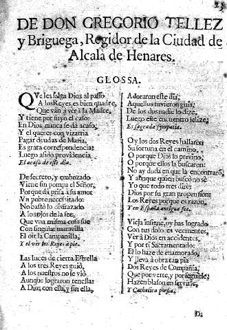De Don Gregorio Tellez y Briguera, Regidor de la Ciudad de Alcala de Henares.