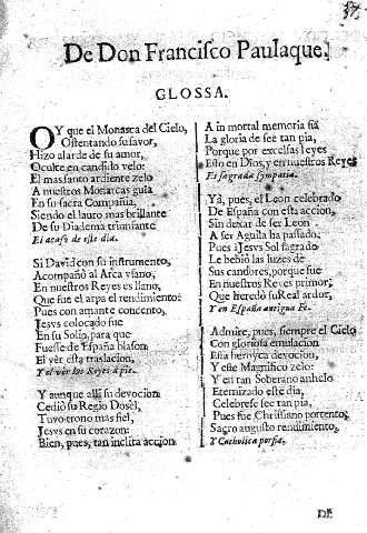De Don Francisco Paulaque