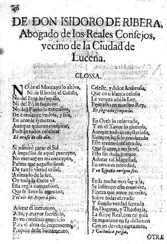 De Don Isidoro de Ribera ...