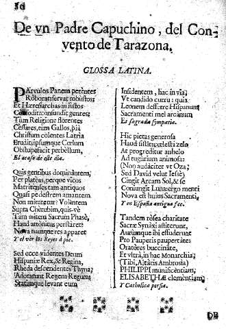 De un Padre Capuchino, del Convento de Tarazona.