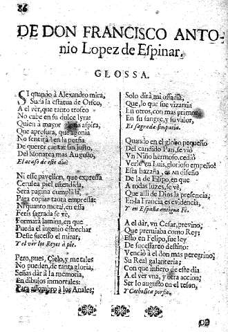 De Don Francisco Antonio Lopez de Espinar