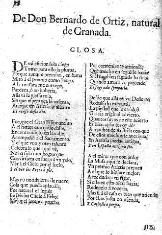 De Don Bernardo de Ortiz, natural de Granada.