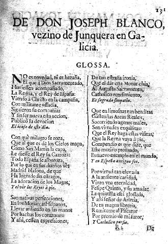 De Don Joseph Blanco ...