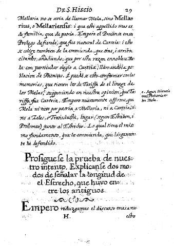 Profigue la prueba de nuestro intento. Explicanfe dos modos de feñalar la longitud de el Eftrecho, que huvo entre los antiguos