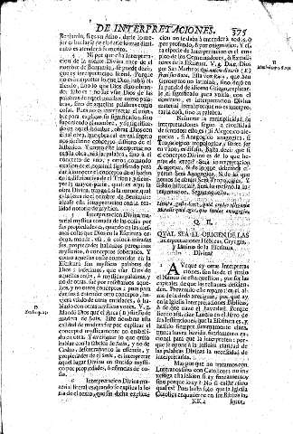 Q. II. Qval sea el origen de las Interpretaciones Hebreas, Gryegas, y Latinas de la Escritura Divina?