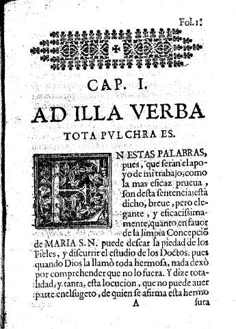 Cap. I. Ad illa verba tota pvlchra es