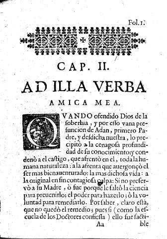 Cap. II. Ad illa verba amica mea