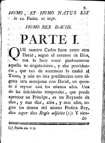 Homo, et homo natus est  - Homo Rex David. Parte I