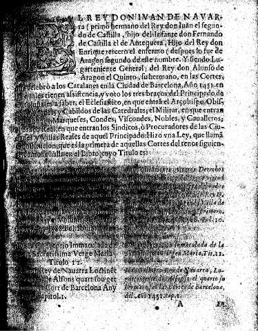 El Rey Don Ivan de Navarra...