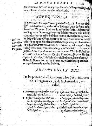 Advertencia XX - Advertencia XXI